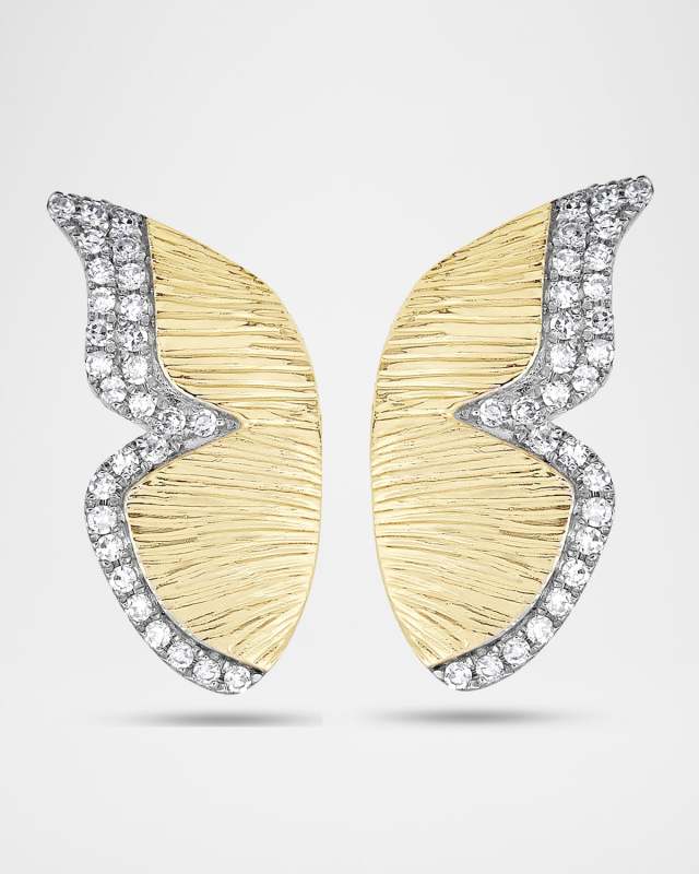 Pave Butterfly Wings Earrings